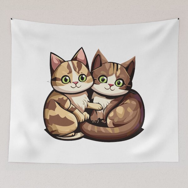 Item preview, Two Snuggling Cats designed and sold by Ainsley Thurgood.