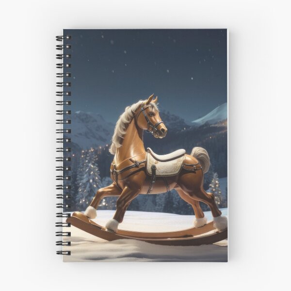 Item preview, Rocking horse, winter background, night designed and sold by Damian Sobczyk.
