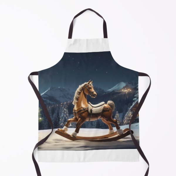Item preview, Rocking horse, winter background, night designed and sold by Damian Sobczyk.