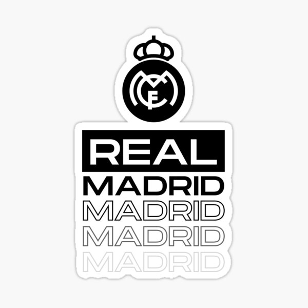 Sticker Real Madrid Cf Logo Escudo Vinilo Adhesivo 10cm 078