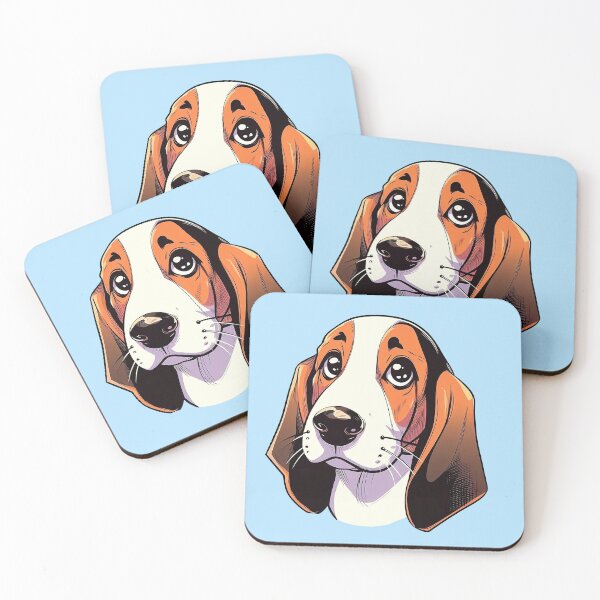 Item preview, Friendly Basset Hound designed and sold by QuickSticker.