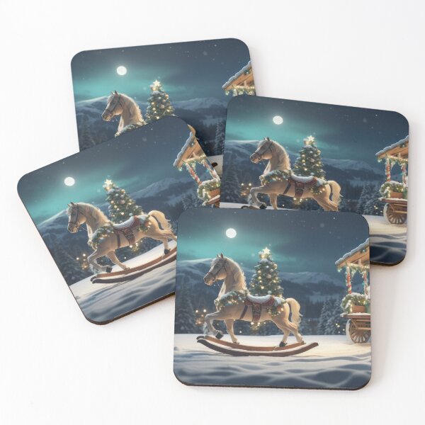 Item preview, Rocking horse in the winter background, toy designed and sold by Damian Sobczyk.
