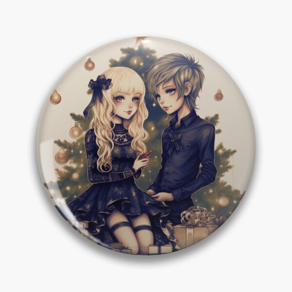 Item preview, Goth couple during Christmas designed and sold by Printboom.