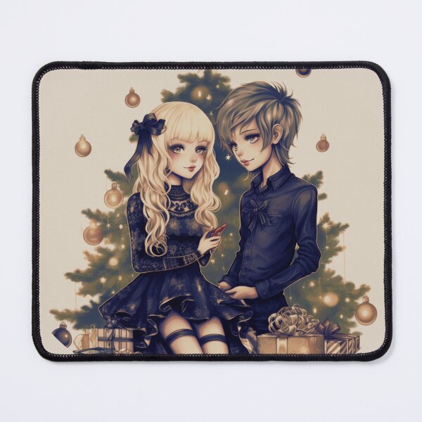 Item preview, Goth couple during Christmas designed and sold by Printboom.