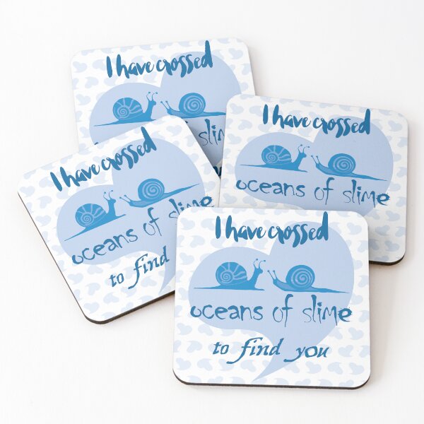 Item preview, VALENTINE Snails I Have Crossed Oceans Of Slime To Find You (Blue) designed and sold by GatorDesign.