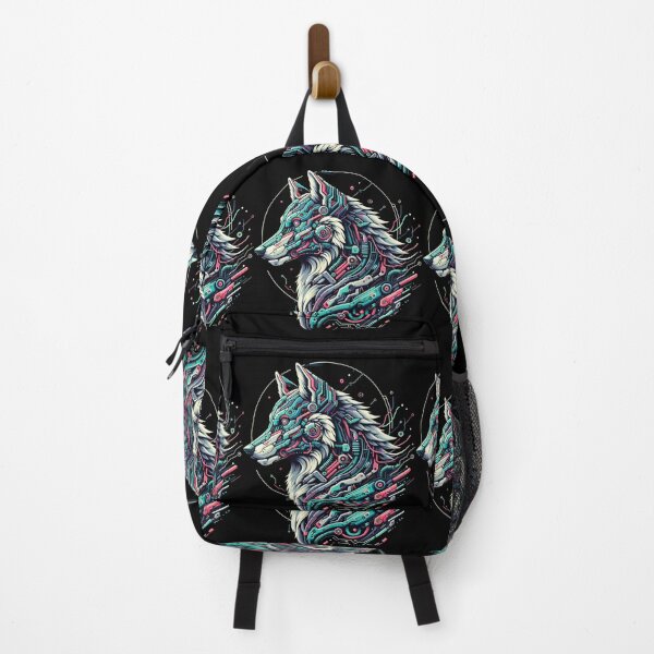 Item preview, Neon Predator: Cybernetic Wolf designed and sold by MrAI-Store.
