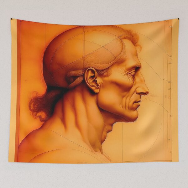 Item preview, Portrait Of A Mature Man In Profile In The Style Of Leonardo designed and sold by LanaGustavsson.
