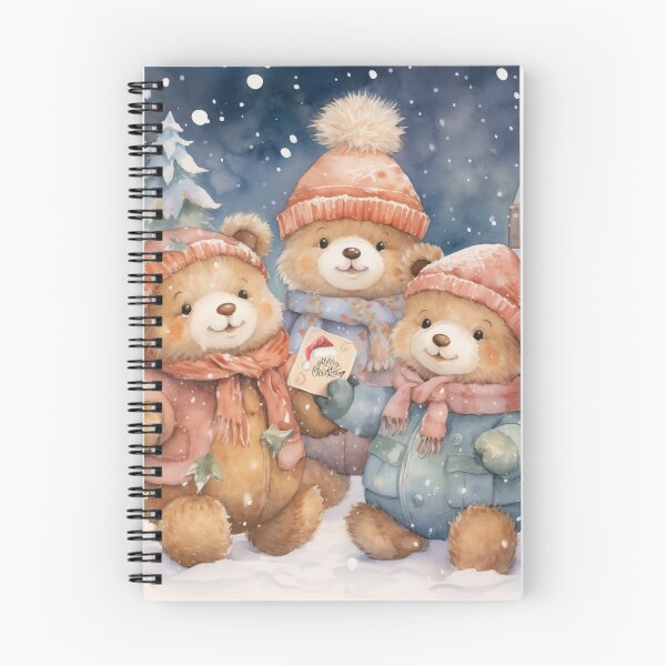 Item preview, Merry Christmas Teddy Bears In Snowy Village designed and sold by jenmountainen.