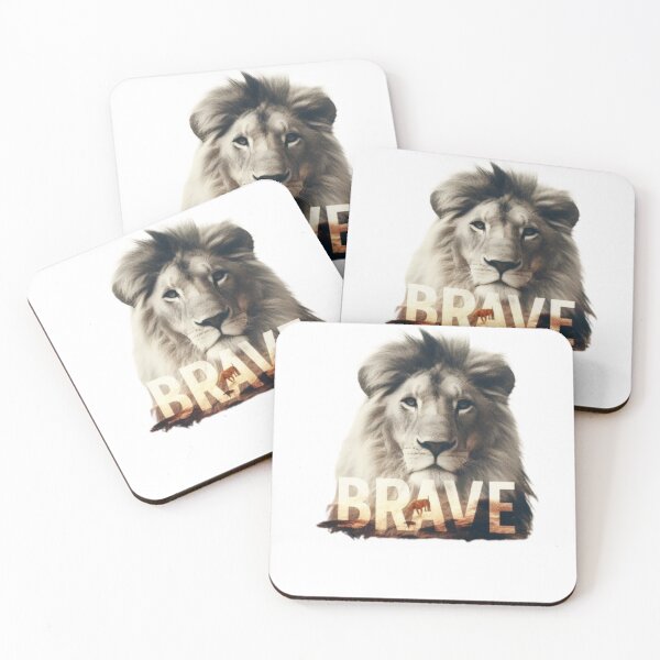 Item preview, Brave: Lion face and African Savanna designed and sold by ProjectNoah.