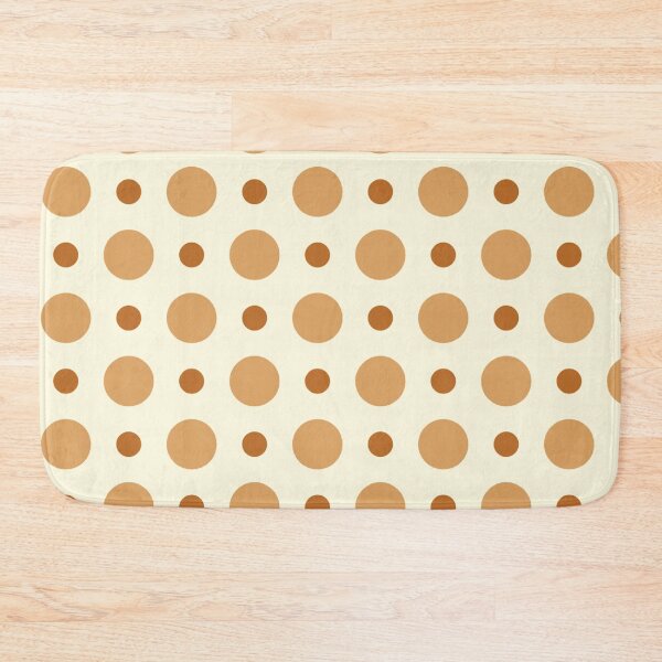 Item preview, Beige Tan Circle Polka Dots Spot Round Sprinkles Bubble Retro Groovy Funky 70s Vintage Pattern designed and sold by PenguinForests.