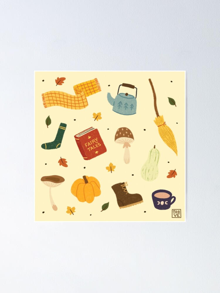 Thumbnail 1 of 3, Poster, Cozy Fall designed and sold by Shivegraphics.