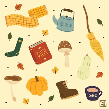 Artwork thumbnail, Cozy Fall by Shivegraphics