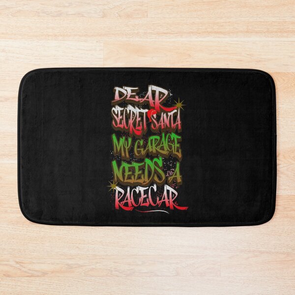 Item preview, Dear Secret Santa My Garage Needs A Racecar Funny Christmas Car Racing Xmas Holiday  designed and sold by CarantinedChaos.