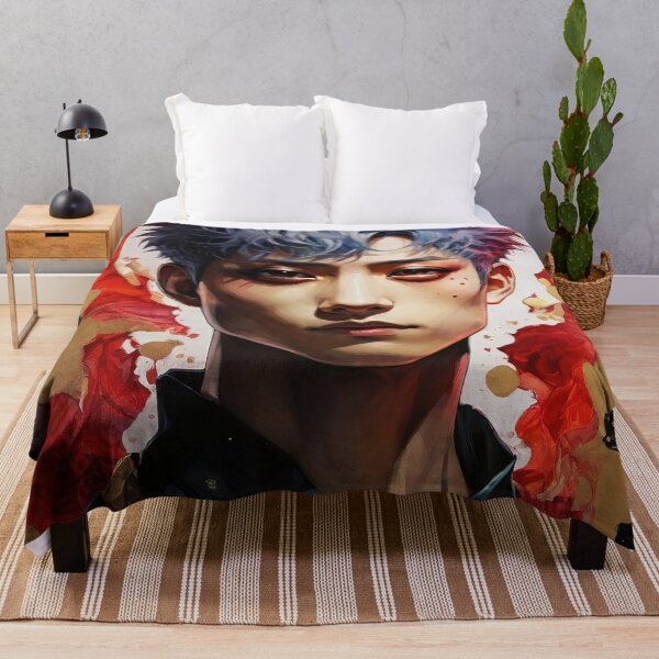 Item preview, Handsome anime boy wearing kimono in watercolor designed and sold by RK - Shop.
