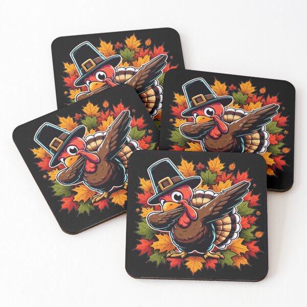 Item preview, Autumn Dabbing Pilgrim Turkey, Thanksgiving designed and sold by Hibiskusmond.