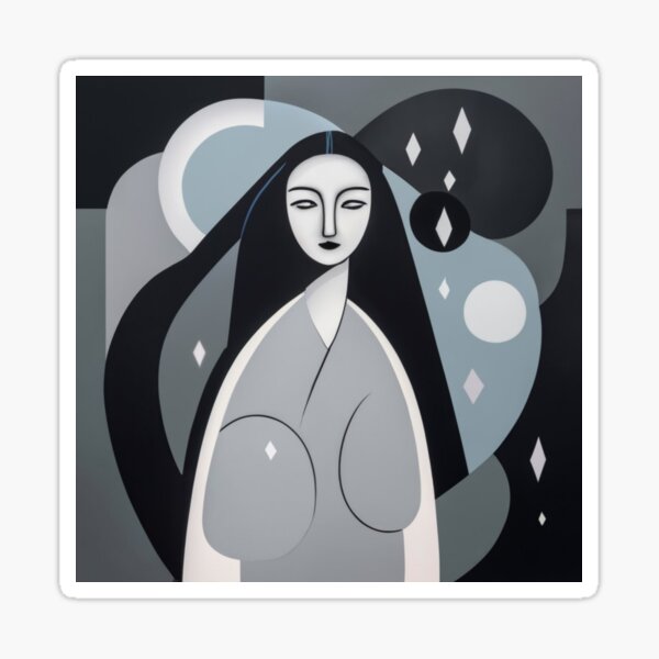 Item preview, Female Abstract Black & White Art  designed and sold by FashionIam.