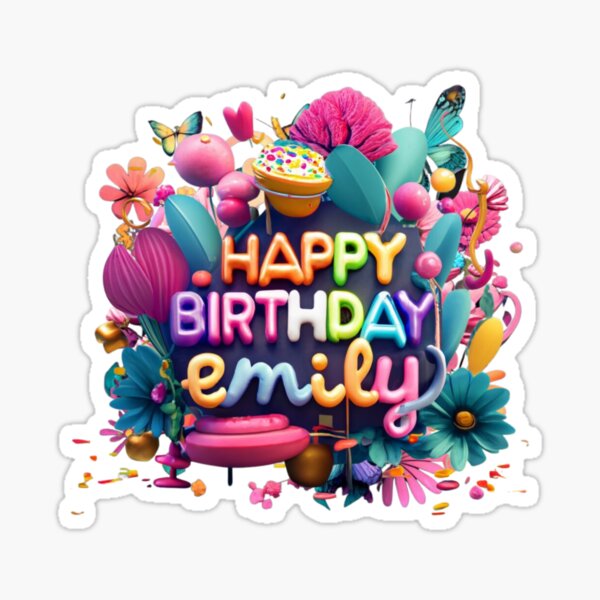 “Happy Birthday Emily” Sticker for Sale by Md Mizanur Rahman | Redbubble