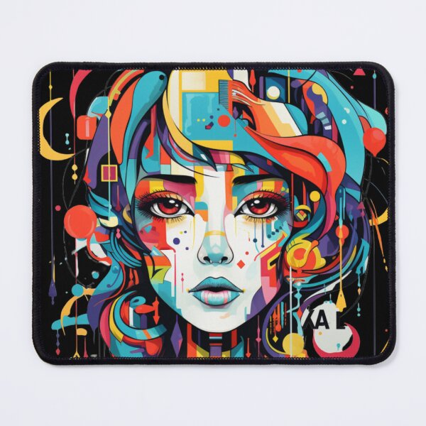 Item preview, graphic woman colorful portrait designed and sold by TraceDessiner.