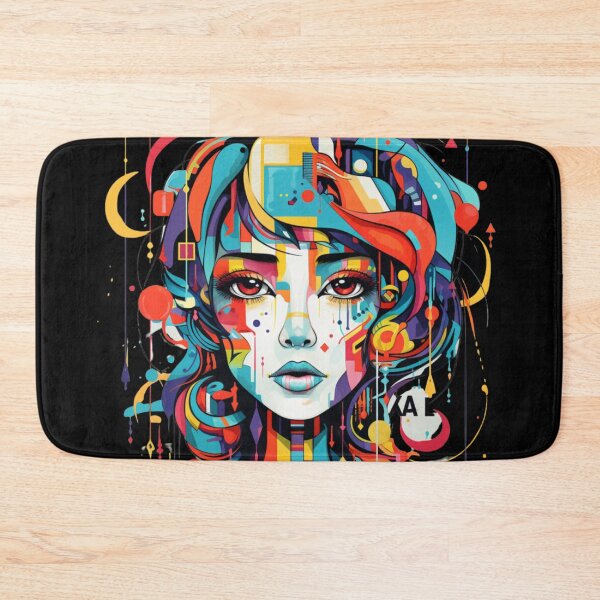 Item preview, graphic woman colorful portrait designed and sold by TraceDessiner.