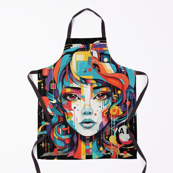 Item preview, graphic woman colorful portrait designed and sold by TraceDessiner.