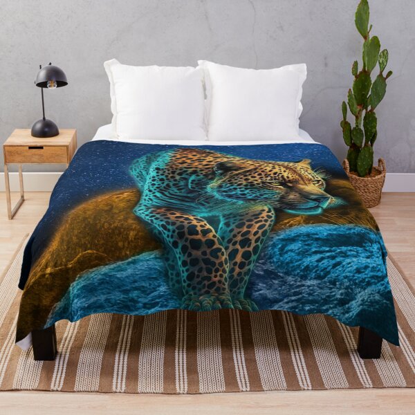 Item preview, LEOPARD ON THE ROCKS designed and sold by johnnyssandart.