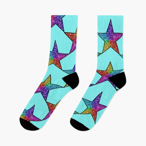 Item preview, Glitter Star Print Turquoise designed and sold by FunkyAdicom.