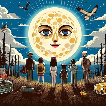 Artwork thumbnail, Moonlight party by QuickSticker