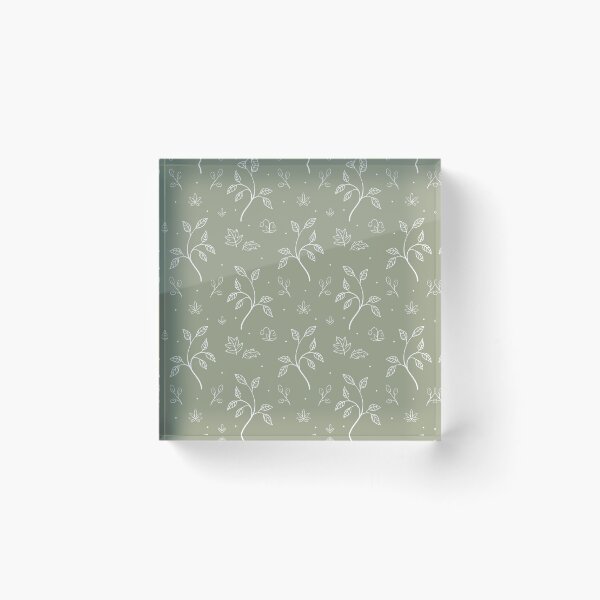 Item preview, Sweet Florals Relaxing Floral Pattern in Olive Green designed and sold by PaperRain.