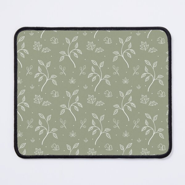 Item preview, Sweet Florals Relaxing Floral Pattern in Olive Green designed and sold by PaperRain.