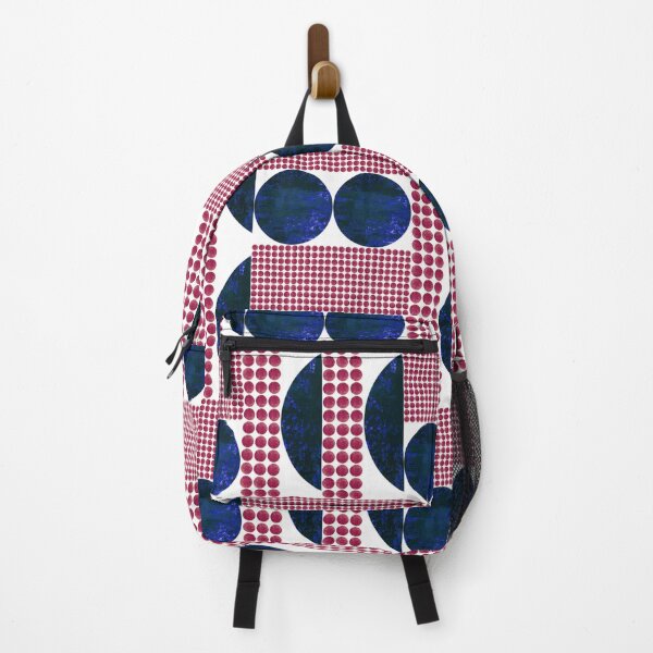Item preview, pink and midnightblue dots on white background pattern designed and sold by ArtistSunny.