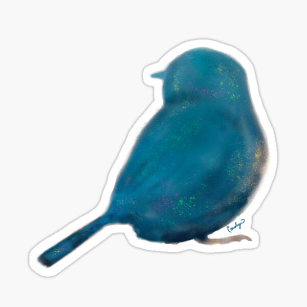 Blue Bird of Happiness Sticker