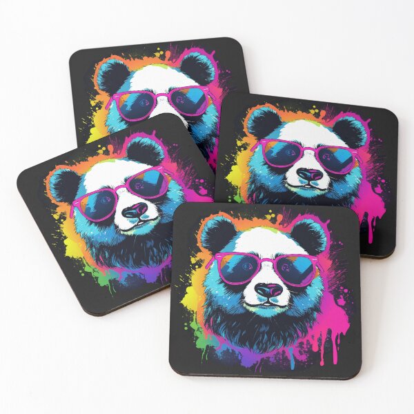 Item preview, Panda with colorful sunglasses designed and sold by Andrea-Design.