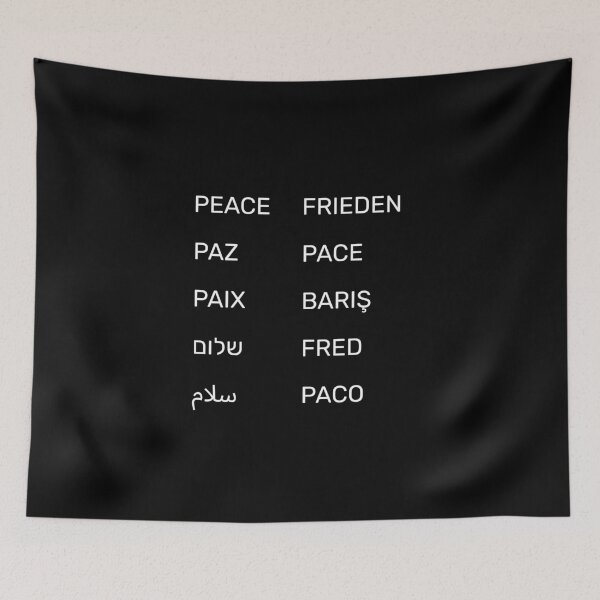 Item preview, Peace in many languages designed and sold by Inspirationmotivation.