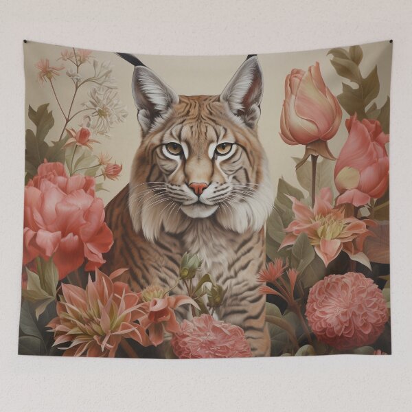 Item preview, Lynx among the roses designed and sold by LilithRouge.