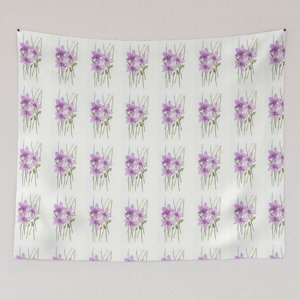 Item preview, Fuchsia Flowers Watercolor Pattern designed and sold by Taphath Foose.