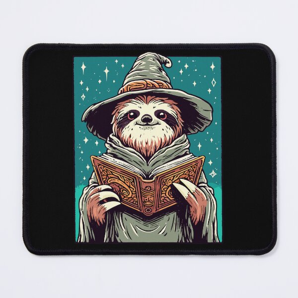 Item preview, Retro Sloth Wizard designed and sold by TomFrontierArt.