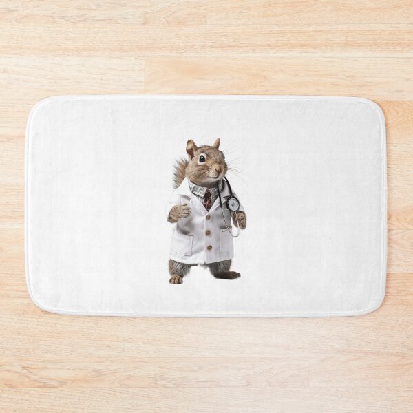 Item preview, Squirrel Doctor: Adorable Animal in Medical Costume with Stethoscope designed and sold by pawmad.