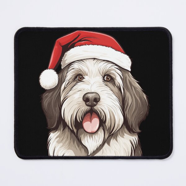 Item preview, A Festive Bearded Collie designed and sold by Nicholson Street Creative.