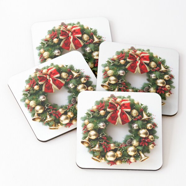 Item preview, decorative christmas holiday wreath print designed and sold by dcrc.