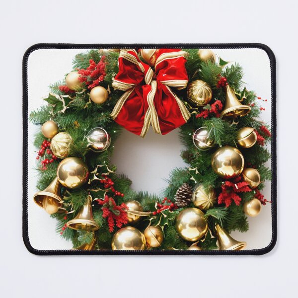 Item preview, decorative christmas holiday wreath print designed and sold by dcrc.