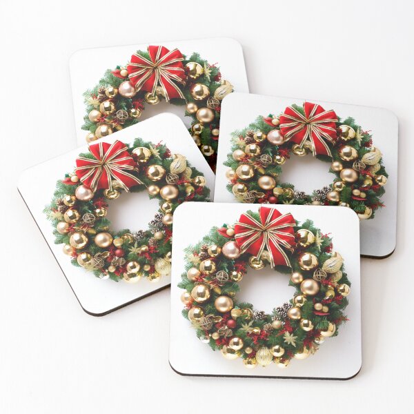 Item preview, decorative christmas holiday wreath print designed and sold by dcrc.