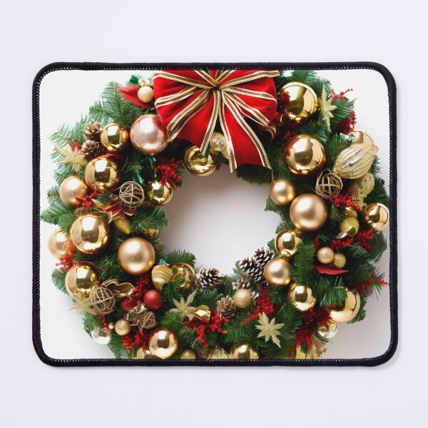 Item preview, decorative christmas holiday wreath print designed and sold by dcrc.