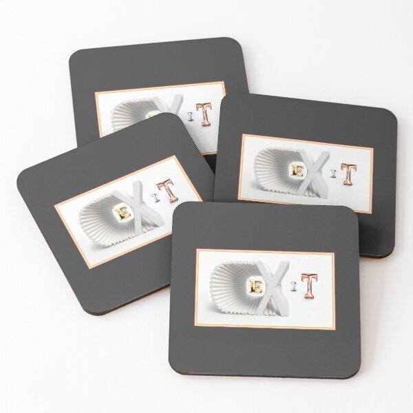 Item preview, Exit,  text, metallic letters designed and sold by silent-violin.