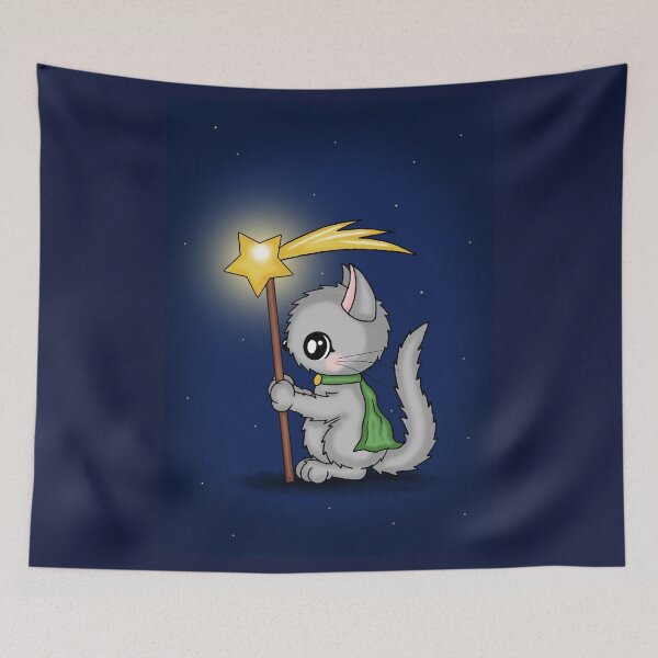 Item preview, cute christmas cat with holy star  designed and sold by Pezi-Creation.