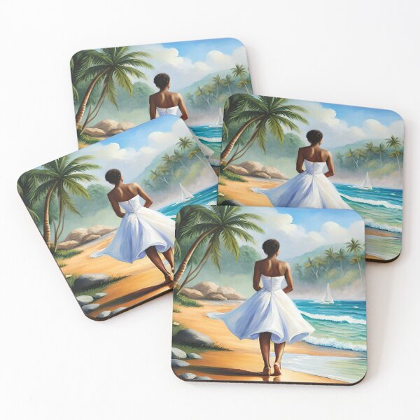 Item preview, Glam Woman Dress Paradise Tropical Sea Beach Palms designed and sold by Melan Designs.