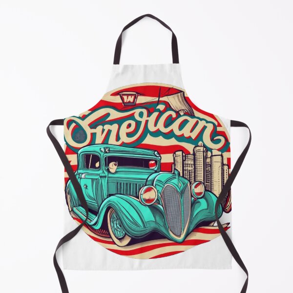 Item preview, Vintage American Cars with Flag designed and sold by Thompika.