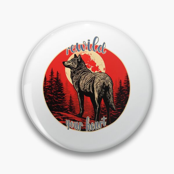 Item preview, Rewild Your Heart - Coyote Wolf Nature  designed and sold by Bug & Brush.