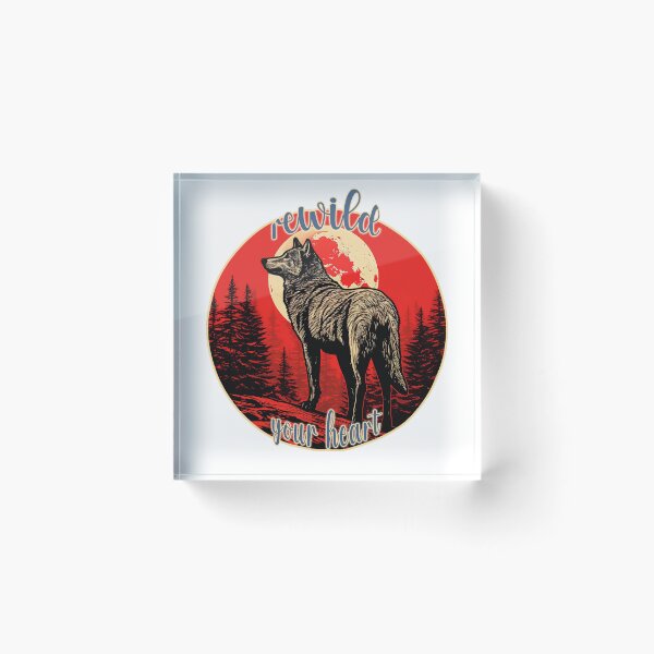 Item preview, Rewild Your Heart - Coyote Wolf Nature  designed and sold by Bug & Brush.