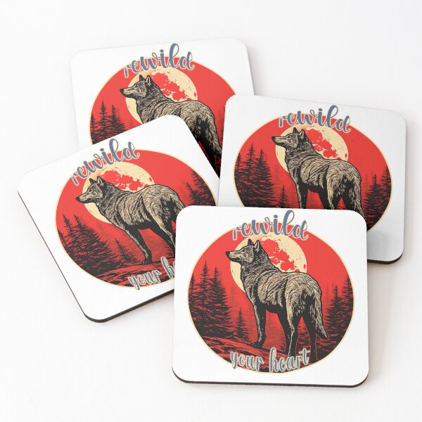 Item preview, Rewild Your Heart - Coyote Wolf Nature  designed and sold by Bug & Brush.
