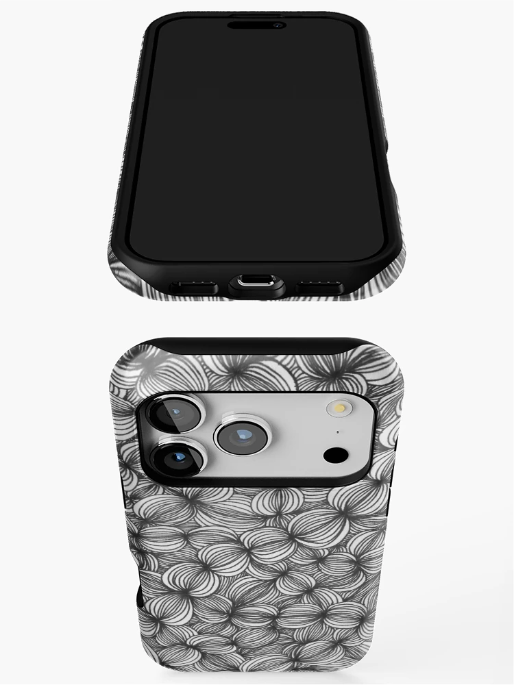Thumbnail 3 of 4, iPhone Case, Swirling Bubble Rope Pattern designed and sold by SickChickDesign.
